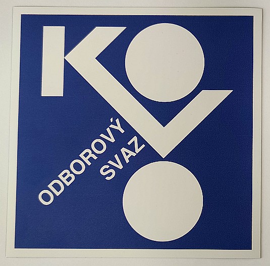 Magnetické logo OS KOVO - modrobílé